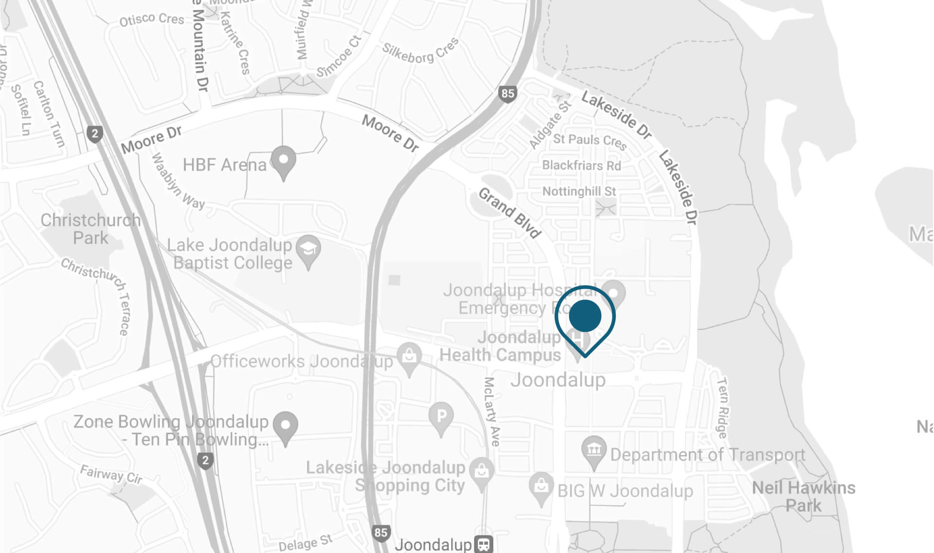 Location map | Joondalup Obstetrics and Gynaecology Group